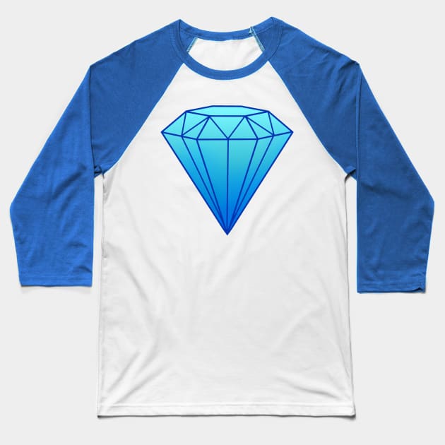 Ice Gradient Cold Diamond Topaz Jewel Baseball T-Shirt by Art by Deborah Camp